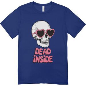 Dark Funny Halloween Shirt | Dead Inside Skeleton Tee | Hanes Softstyle Unisex